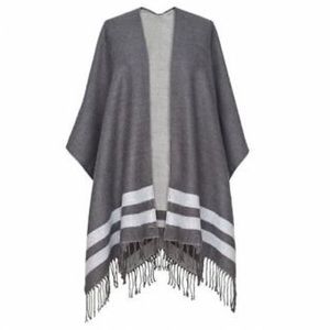 Toms for Target Striped Fringed Blanket Shawl
